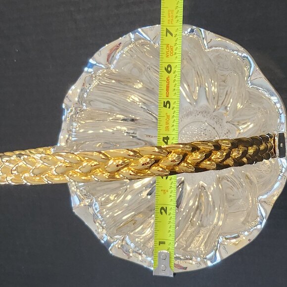 International Silver Company Silver Plated Table Serving Basket With Gold Accent - Picture 9 of 9